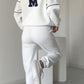 Women's Casual Letter M Long Sleeve Two Piece Set